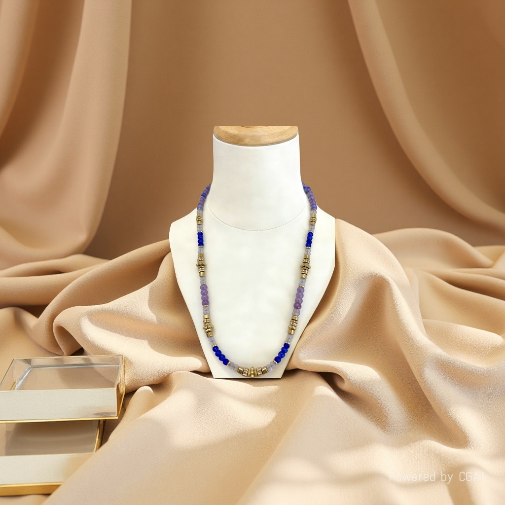 项链/珍珠/天然石项链/珍珠链条女款拼接气质/珍珠项链产品图