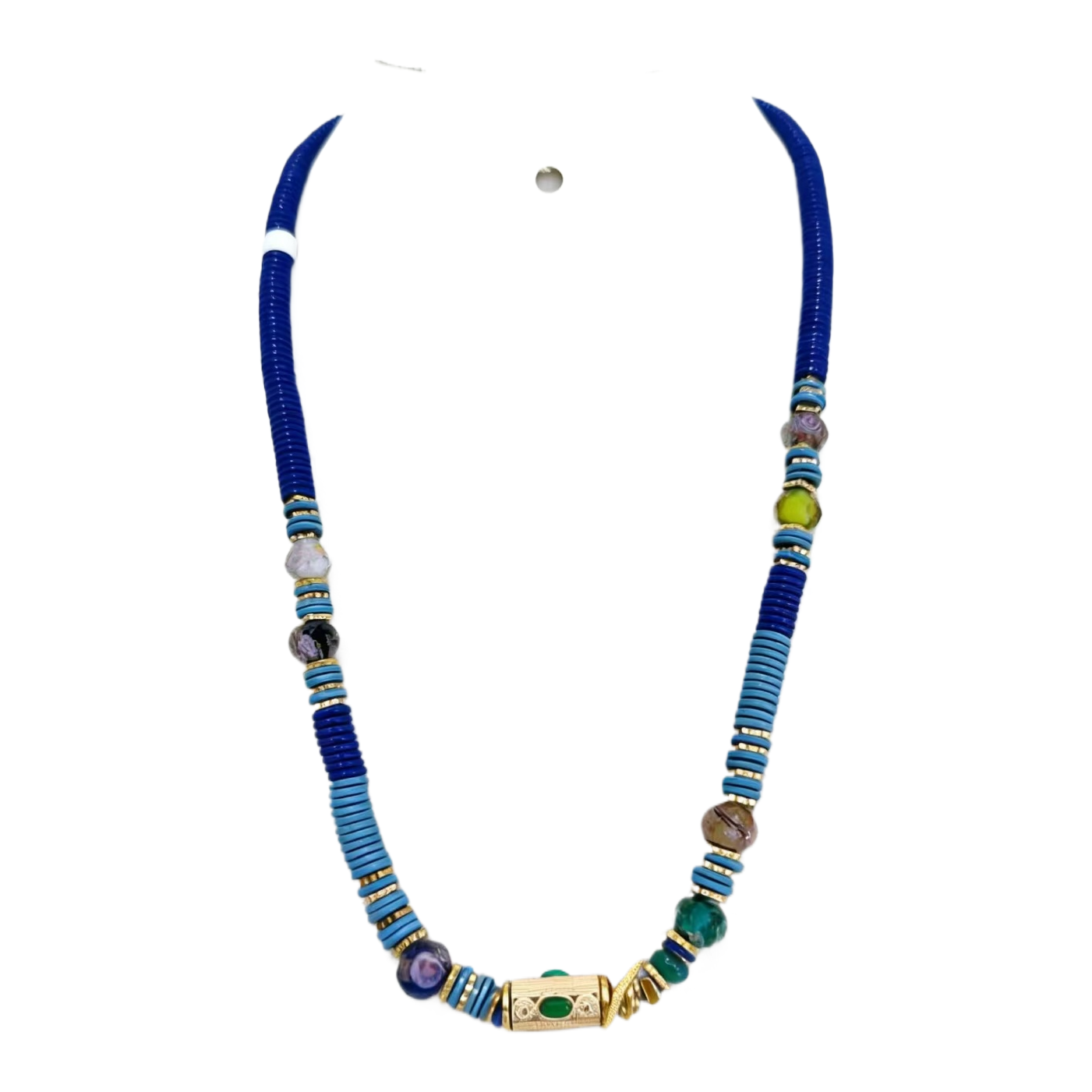 项链/珍珠/天然石项链/珍珠链条女款拼接气质/珍珠项链白底实物图