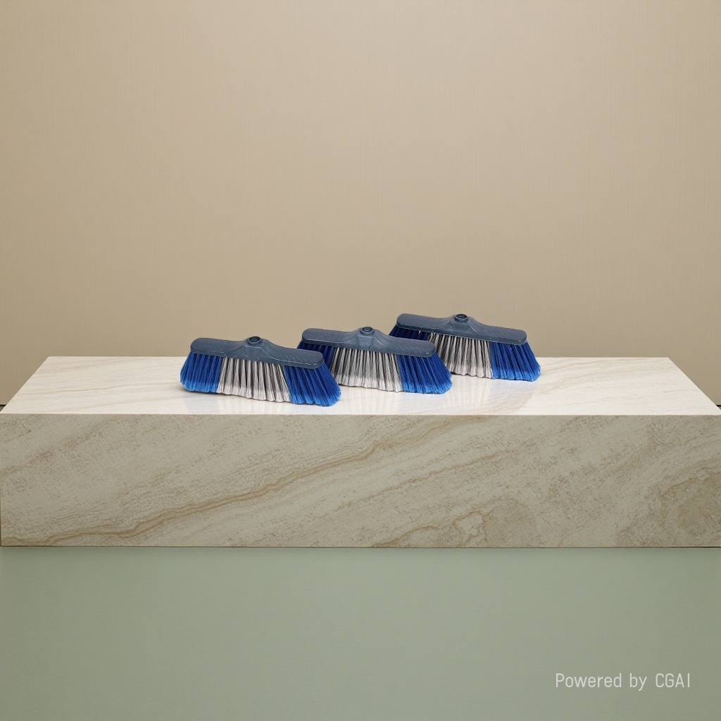 Broom and dustpan set: Household plastic broom head broom and dustpan combination details Picture