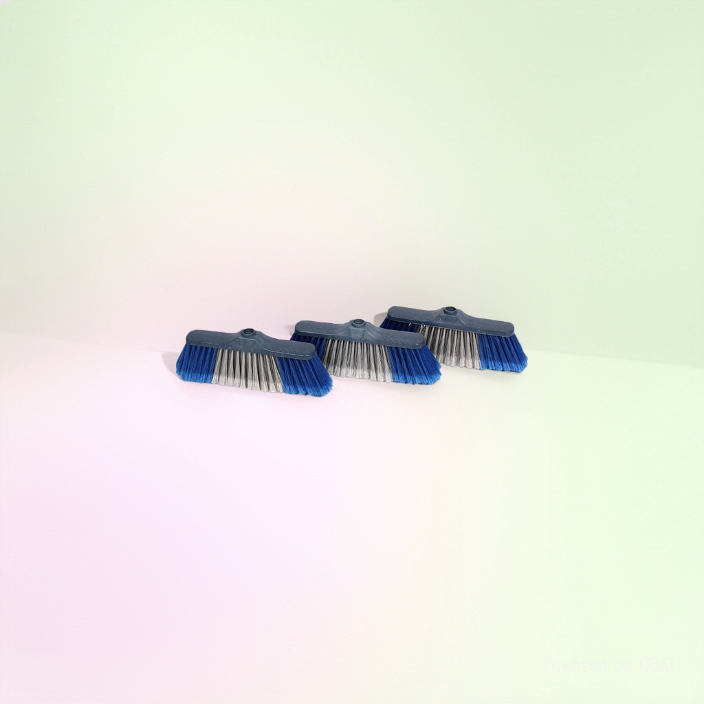 Broom and dustpan set: Household plastic broom head broom and dustpan combination Specification image