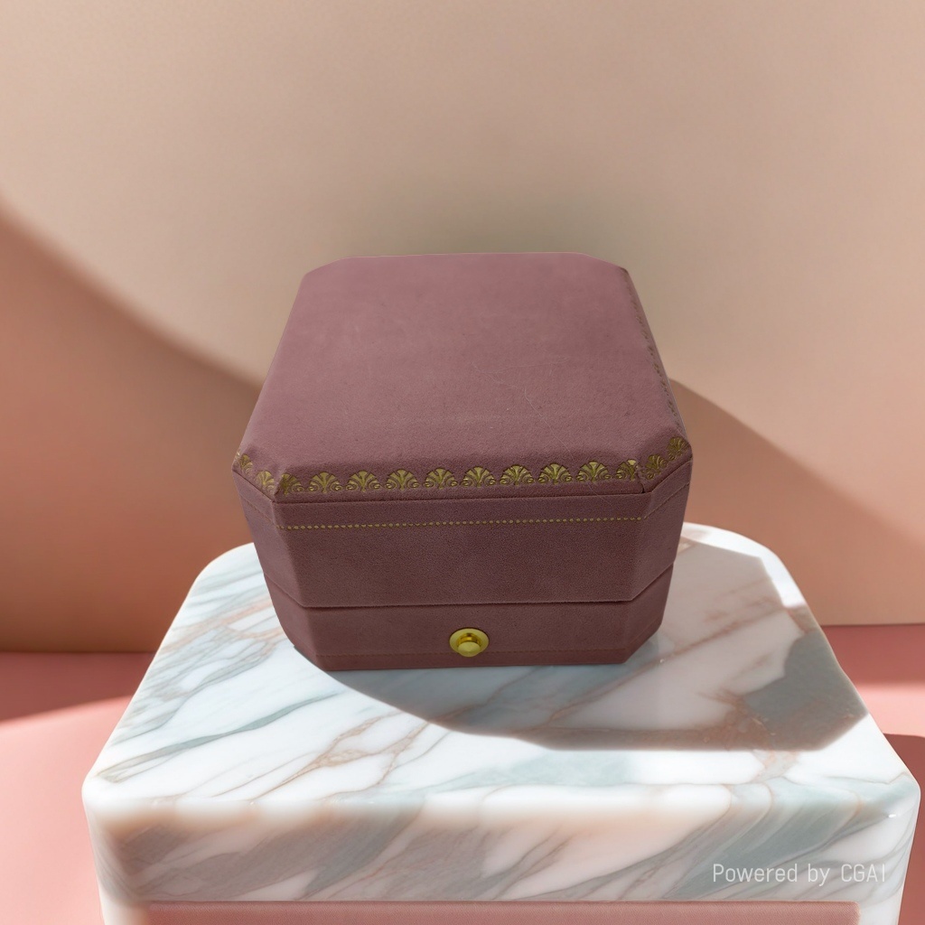 Caja de joyas de gamuza rosa tarjeta de adorno caja de brocheta de mano almacenamiento de joyas caja de almacenamiento de acrílico forrado Application Scenario