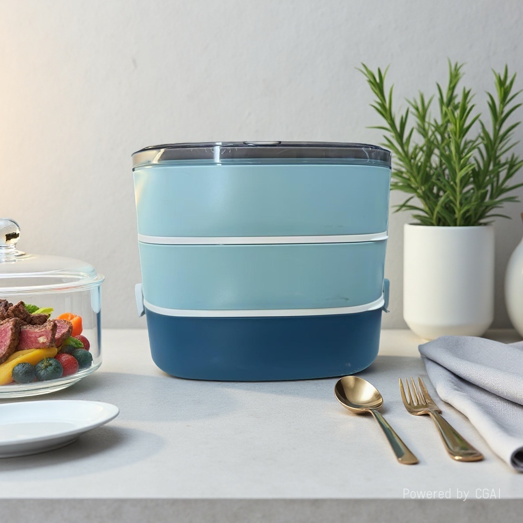 Three-layer bento box, fresh-keeping box, back-to-school season bento box and lunch box are practical and durable