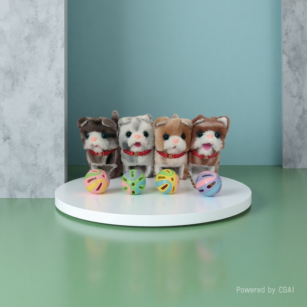 网红仿真小猫会走路会叫电动毛绒玩具儿童陪伴公仔宝宝安抚玩具摆件