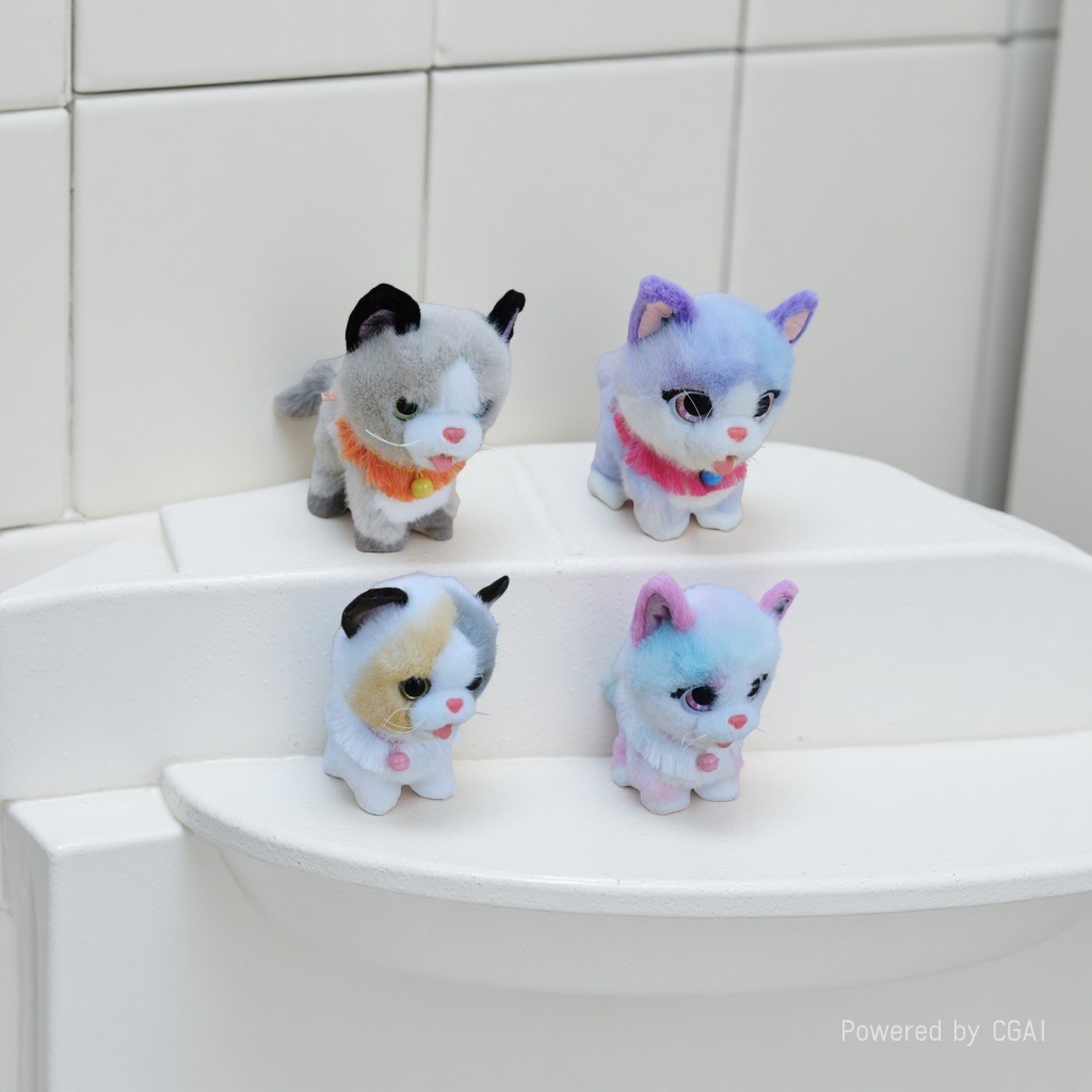 Soft and cute electric kittens that can walk and bark, plush dolls, children's interactive companionship toys, birthday and festival gifts for boys and girls Specification image