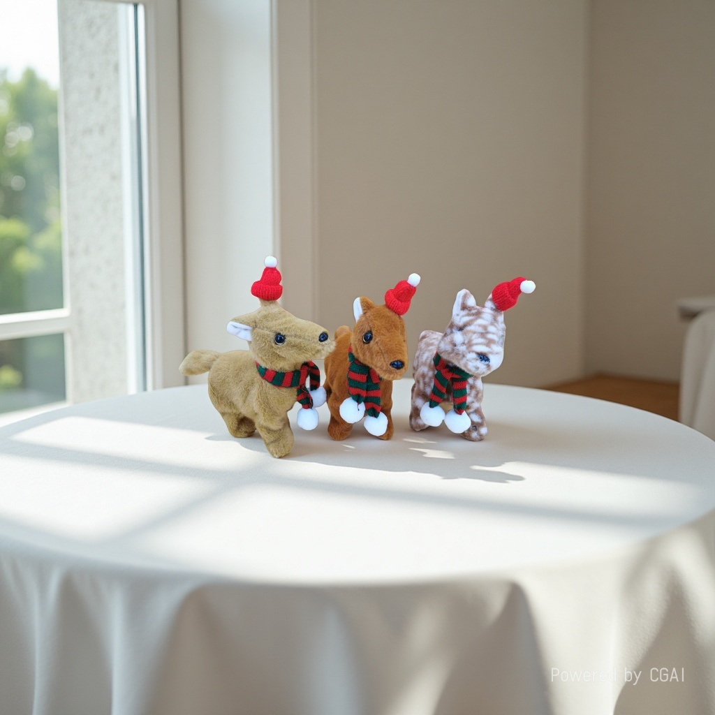 Soft and cute electric deer that can walk and make sounds, plush toy, baby soothing toy, home desktop decoration details Picture