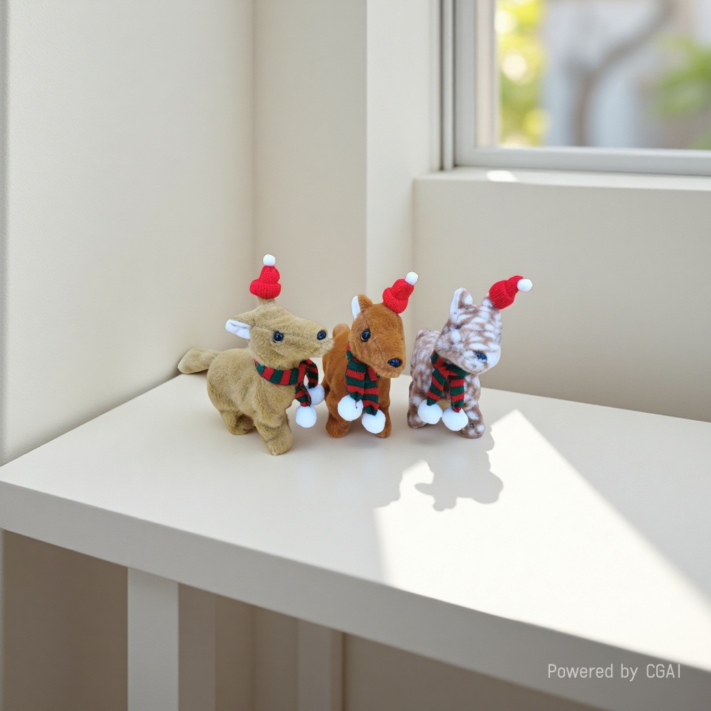 Soft and cute electric deer that can walk and make sounds, plush toy, baby soothing toy, home desktop decoration Application Scenario