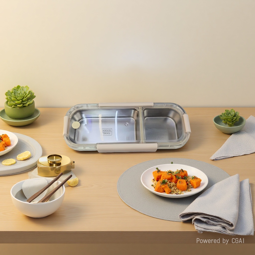 电热饭盒/饭盒/保鲜盒/饭盒便当盒/开学季产品图