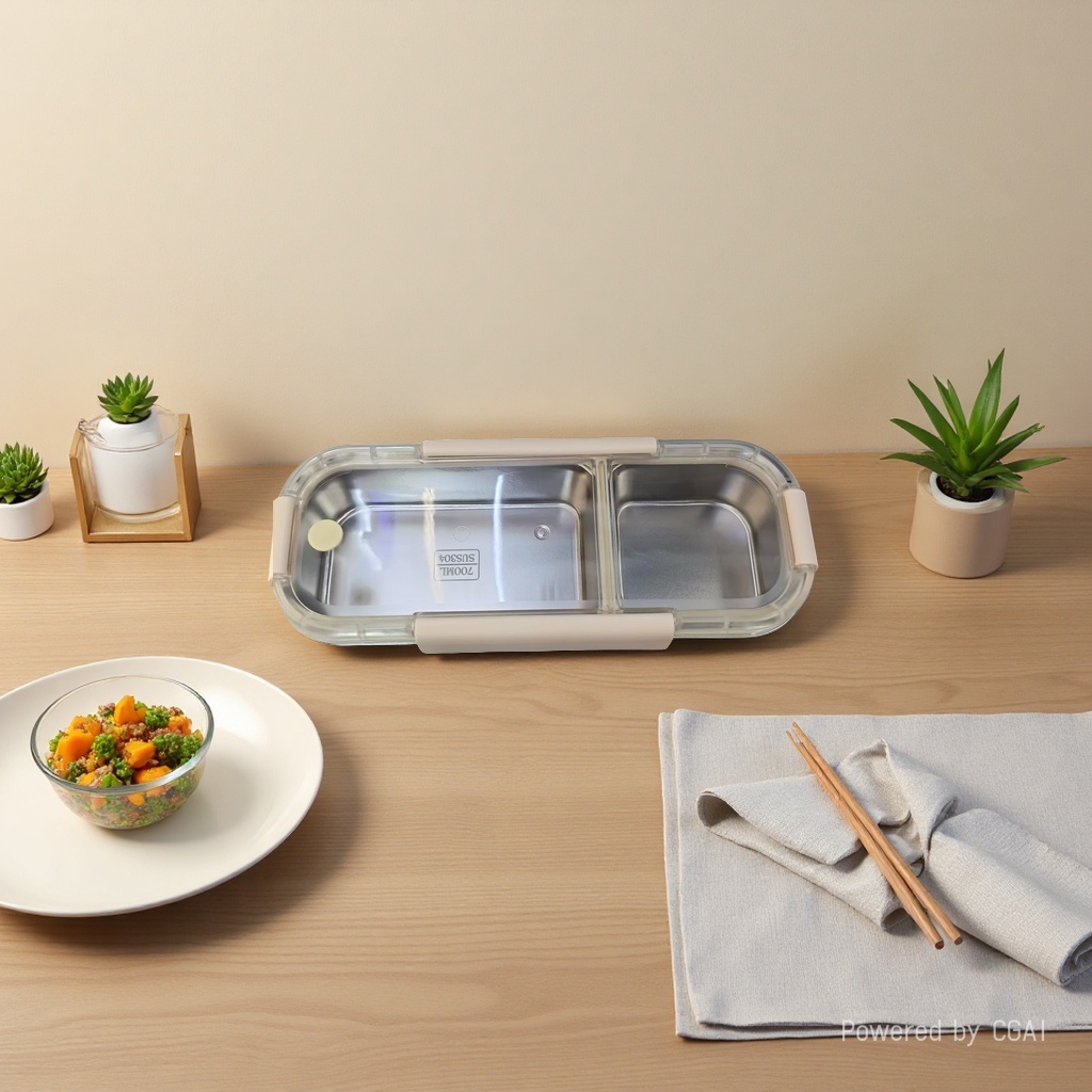🥦 「一盒两味·食尚新主张」双格不锈钢饭盒｜让健康与美味从此不将就