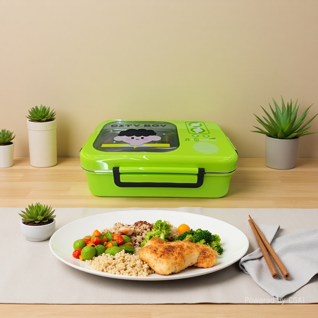 【 Title 】 🌟 "Three Flavors in one box, No Repetition for Three meals" three-compartment stainless Specification image