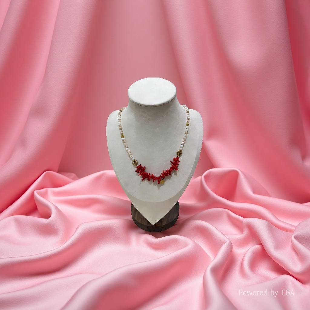 项链/珍珠/天然石项链/珍珠链条女款拼接气质/珍珠项链产品图