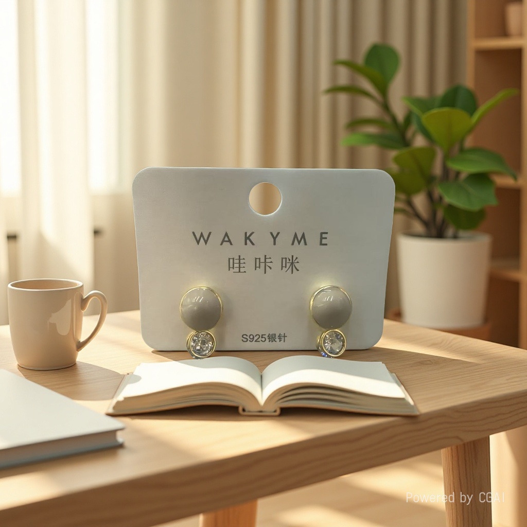 耳钉/饰品/四爪耳钉/ccb/打耳洞细节图