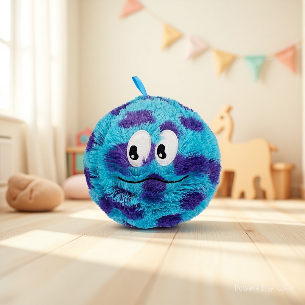 祥物公仔毛绒玩具笑脸球可爱软萌儿童礼物 