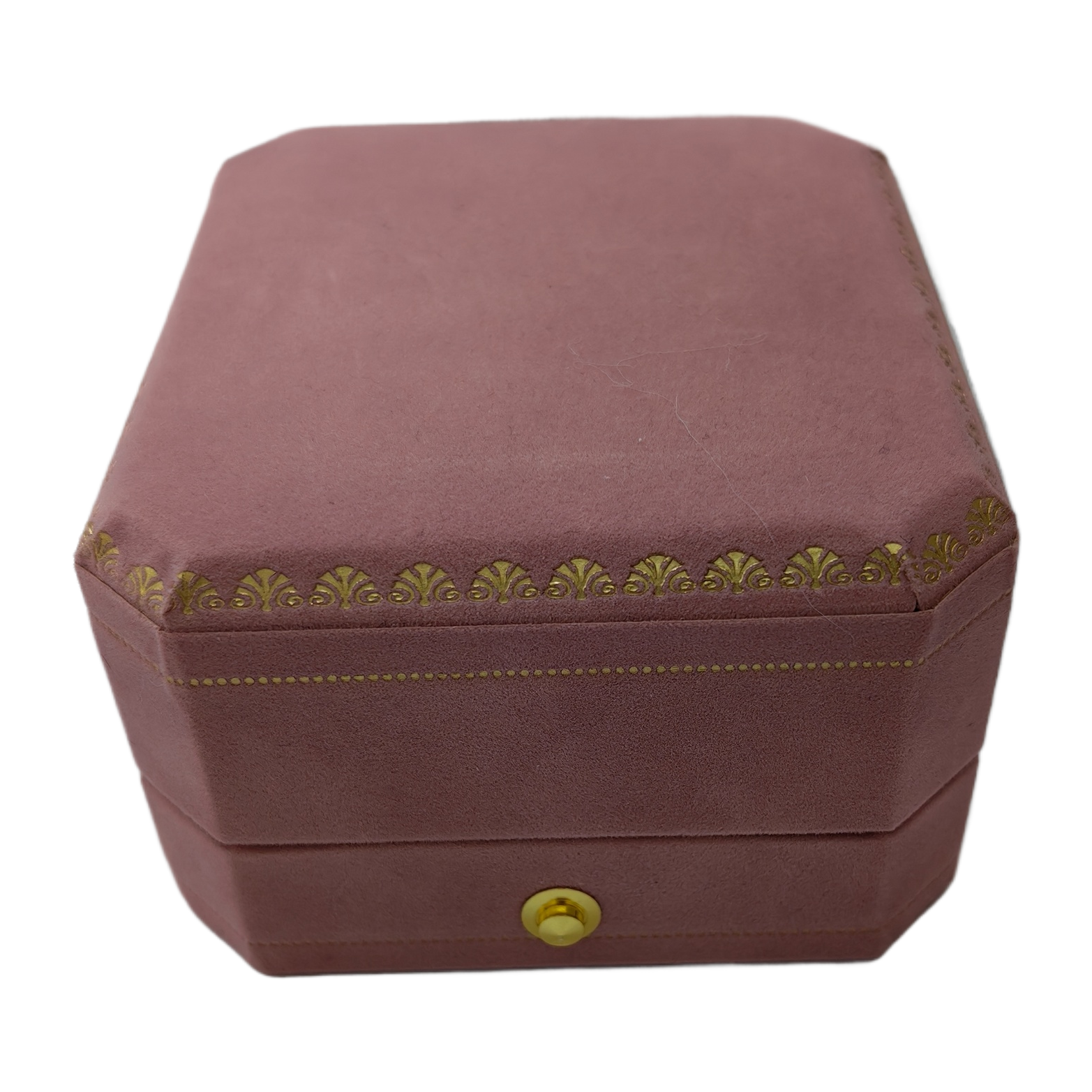 Caja de joyas de gamuza rosa tarjeta de adorno caja de brocheta de mano almacenamiento de joyas caja de almacenamiento de acrílico forrado Item Picture