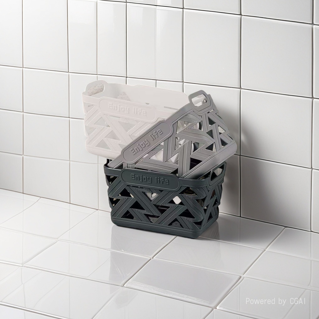 收纳篮/脏衣篓/防藤编收纳篮/收纳/塑料篮子PP料编织带细节图