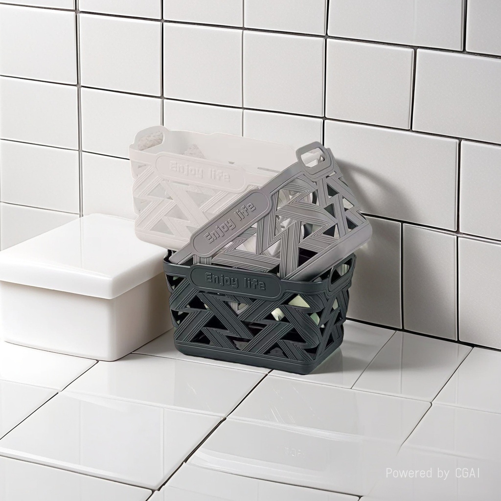 防藤编收纳篮塑料收纳筐PP料编织带脏衣篓收纳篮+置物篮收纳