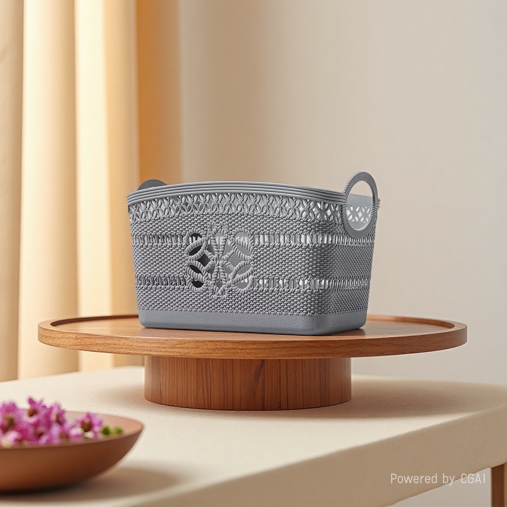 收纳篮/脏衣篓/防藤编收纳篮/收纳/塑料篮子PP料编织带产品图