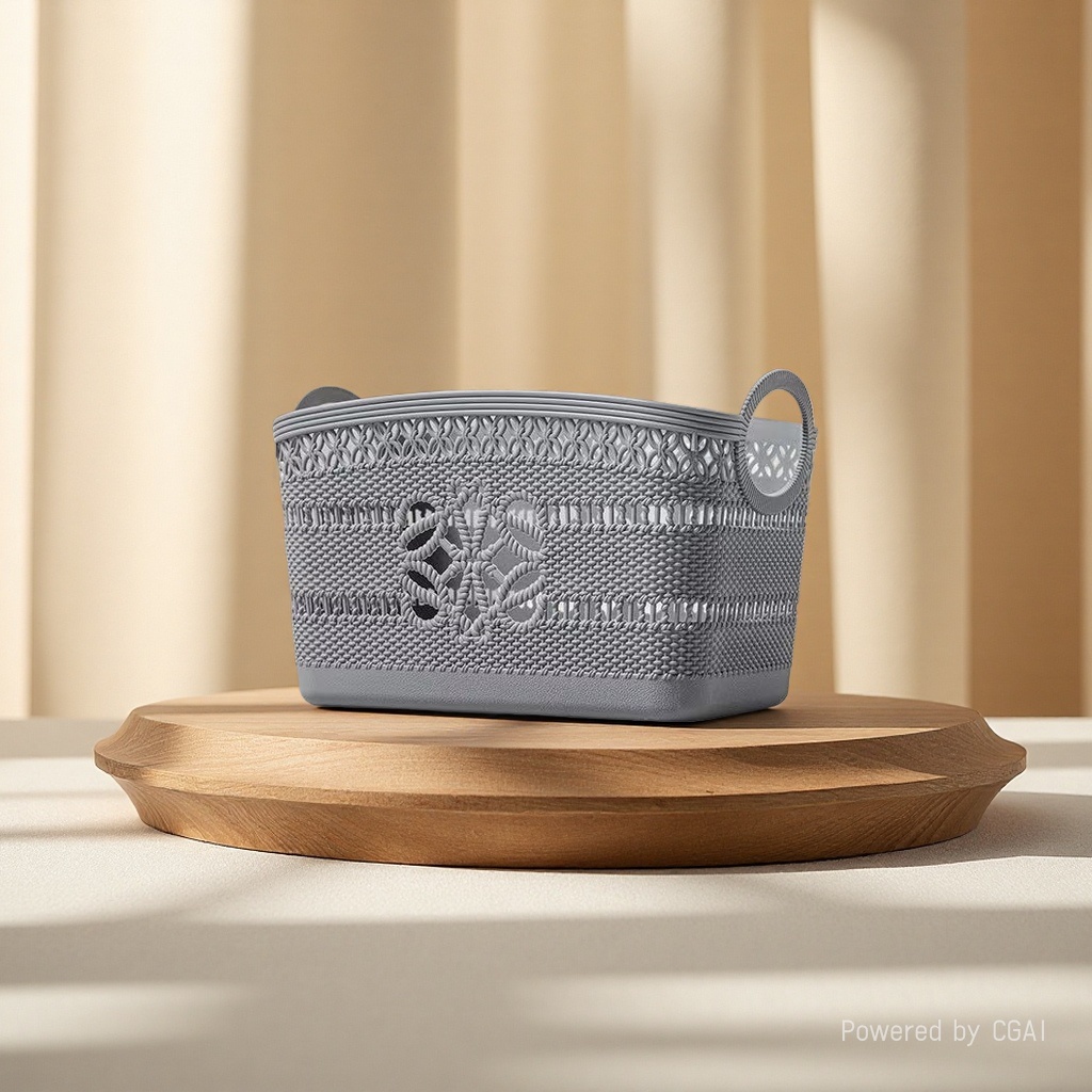 防藤编收纳篮塑料PP料编织带脏衣篓置物篮收纳筐收纳篮