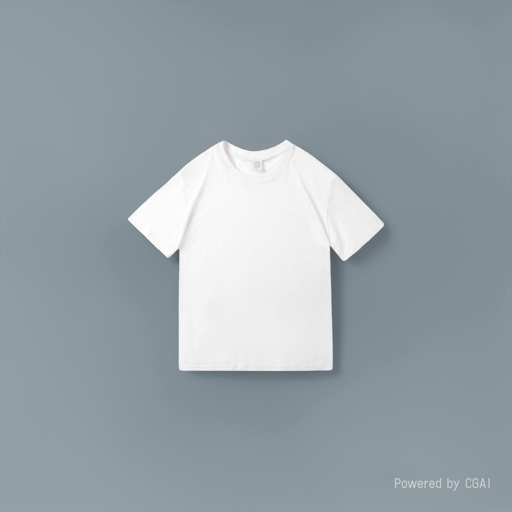 White men's short-sleeved trendy T-shirt details Picture