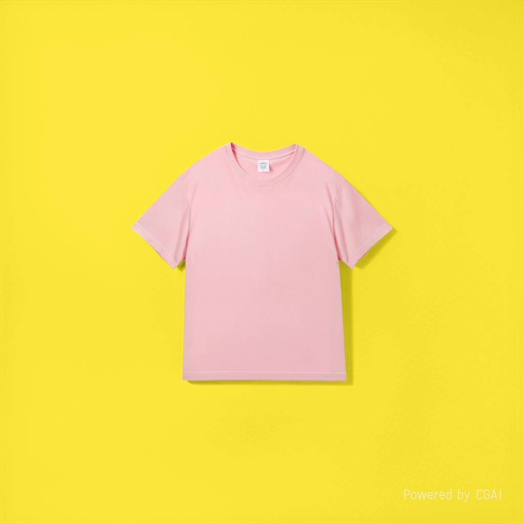 Pink women's pure cotton long-sleeved base layer shirt in stock short-sleeved T-shirt Specification image