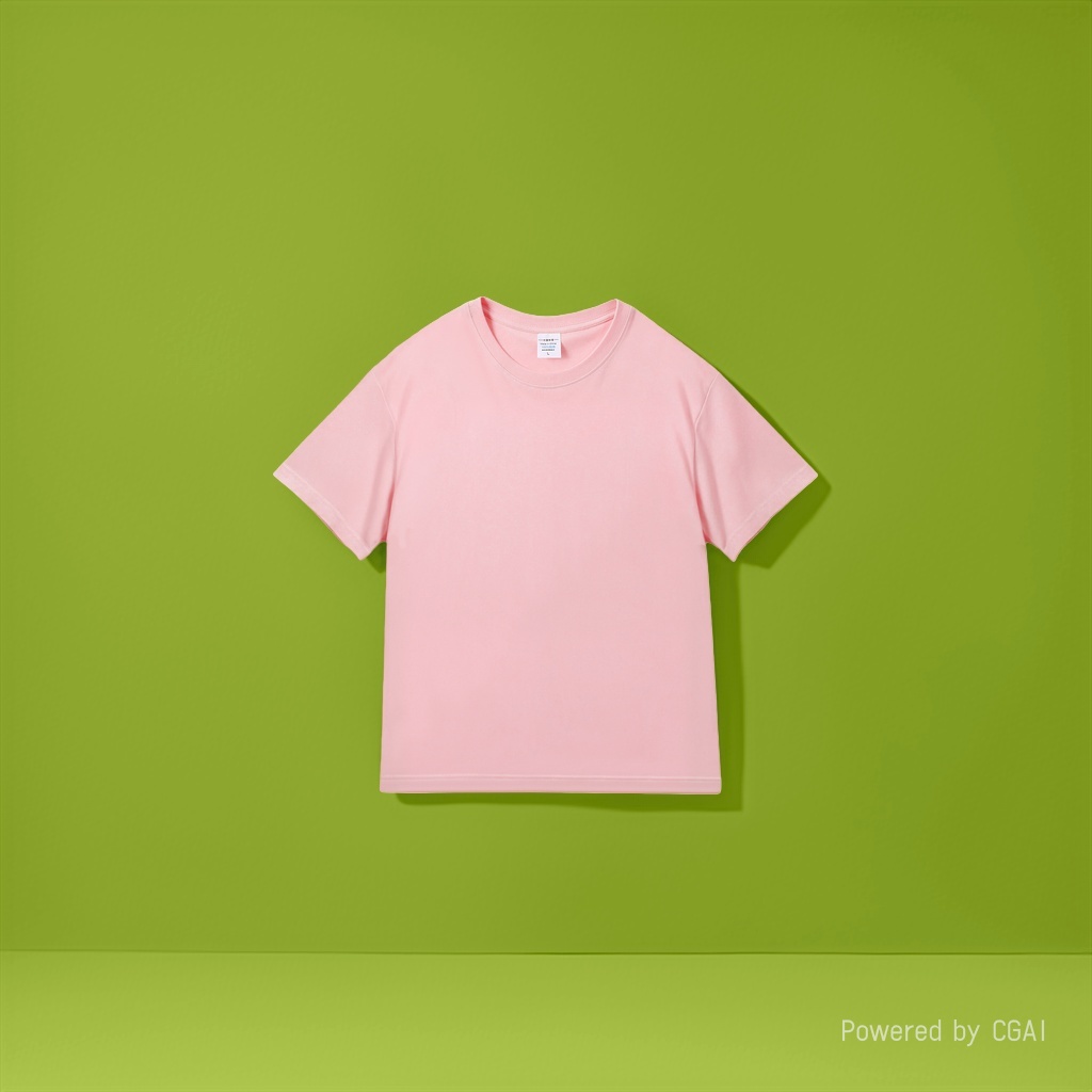 Pink women's pure cotton long-sleeved base layer shirt in stock short-sleeved T-shirt details Picture