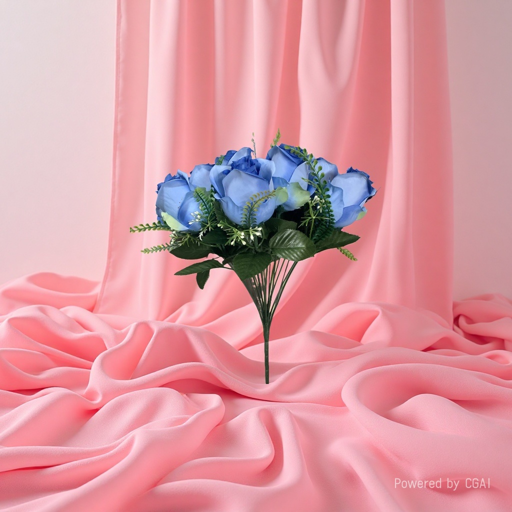 仿真花/手工编织仿玫瑰花/玫瑰仿真/串花藤吊/礼品仿真花产品图
