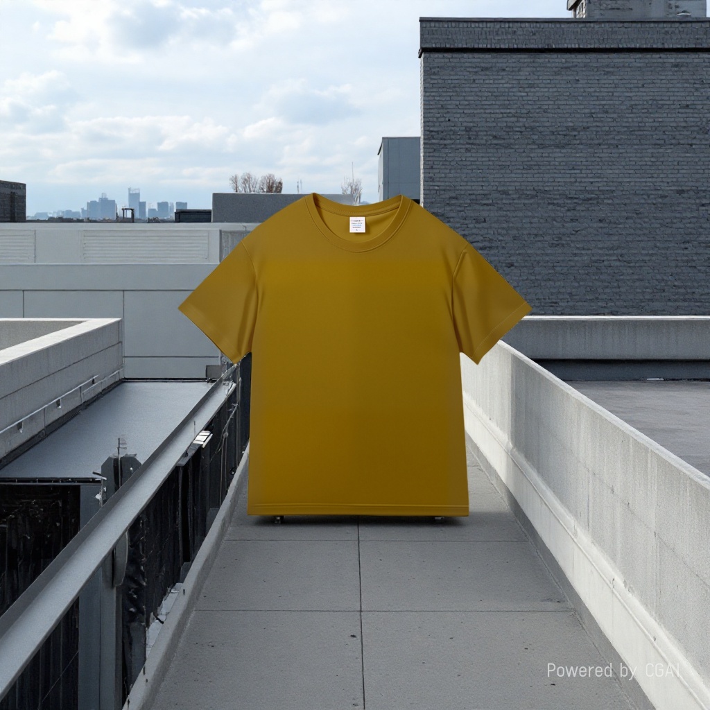 Olive color men's trendy short-sleeved T-shirt