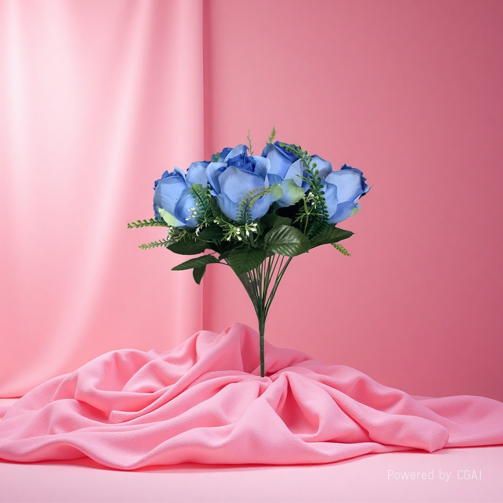 仿真花/手工编织仿玫瑰花/玫瑰仿真/串花藤吊/礼品仿真花细节图