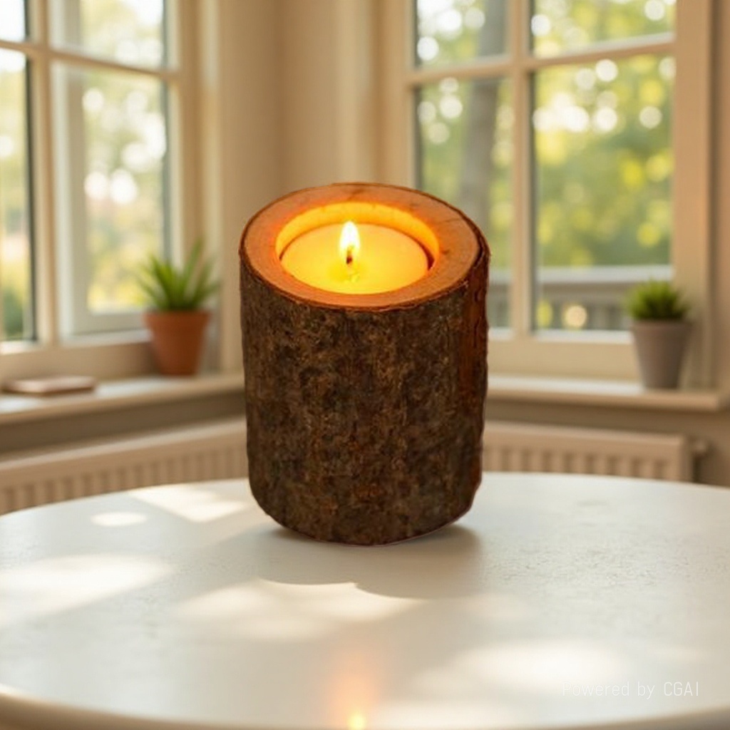 Wooden handicrafts, creative ornaments, wedding tissue rings, candle stands, wooden stakes, home decoration, succulent ornaments Application Scenario