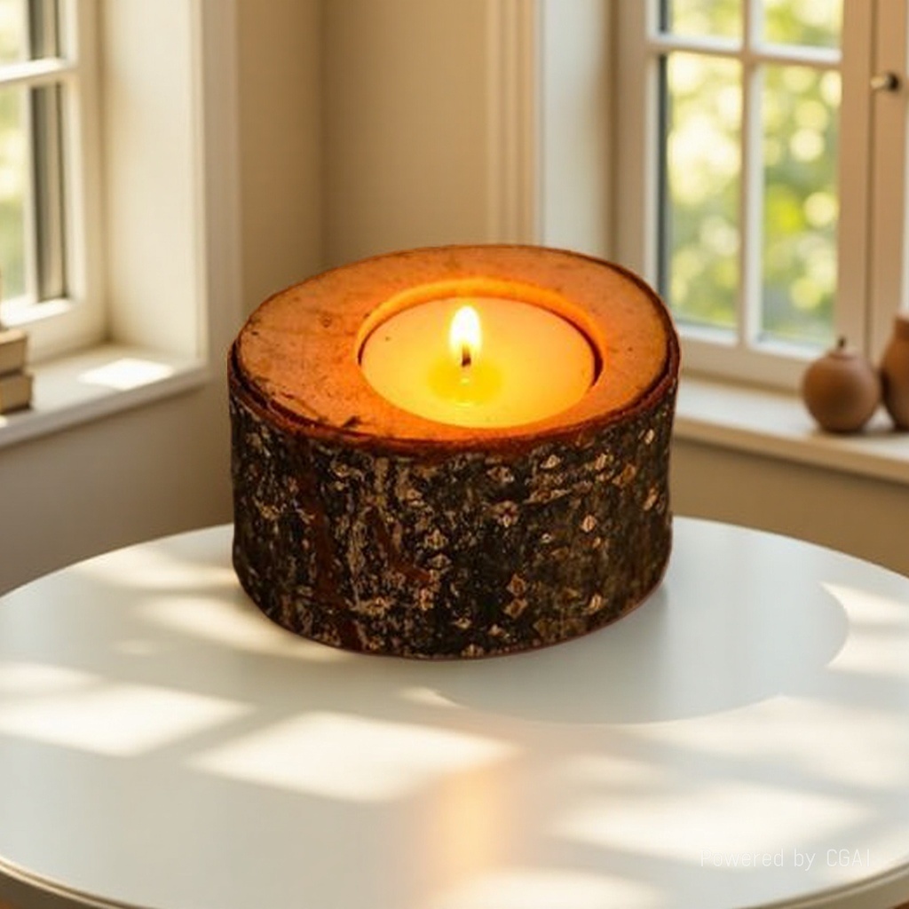 Wooden handicrafts, creative ornaments, wedding tissue rings, candle stands, wooden stakes, home decoration, succulent ornaments Specification image