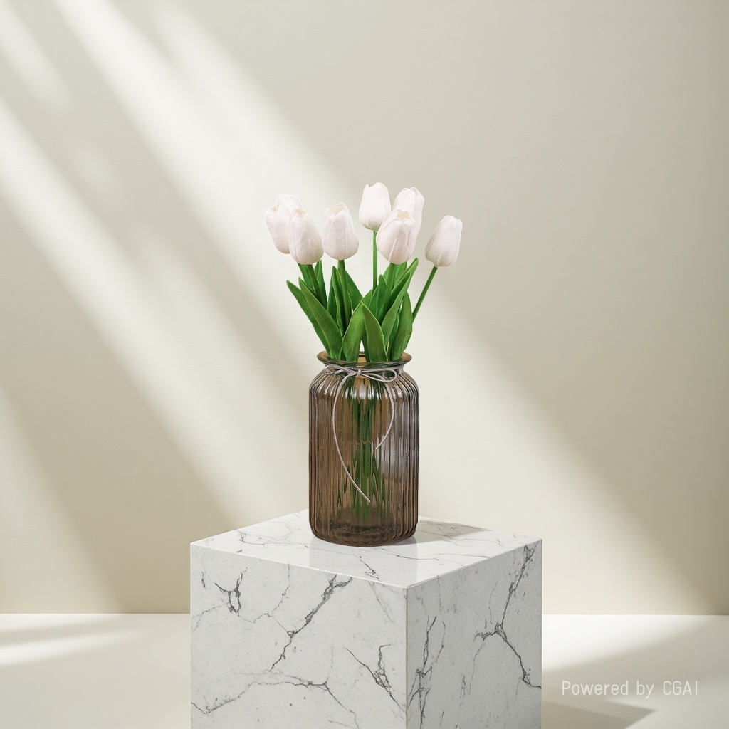 仿真花/串花藤吊/假花/金色系仿真花/多肉产品图