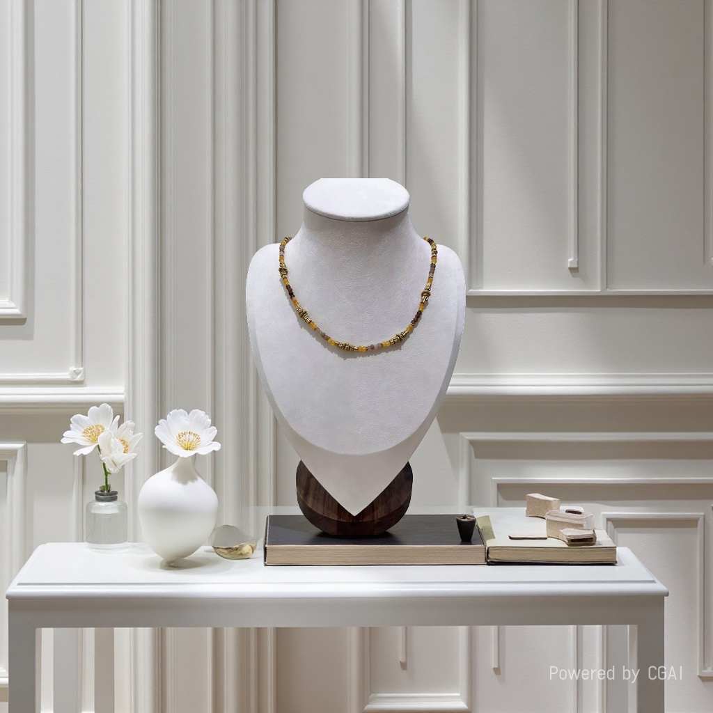 项链/珍珠/天然石项链/珍珠链条女款拼接气质/珍珠项链细节图