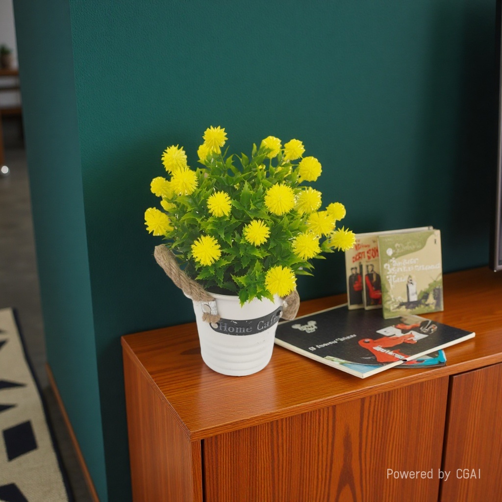 仿真花假花铁皮桶小球盆景装饰客厅卧室餐桌等等110437828