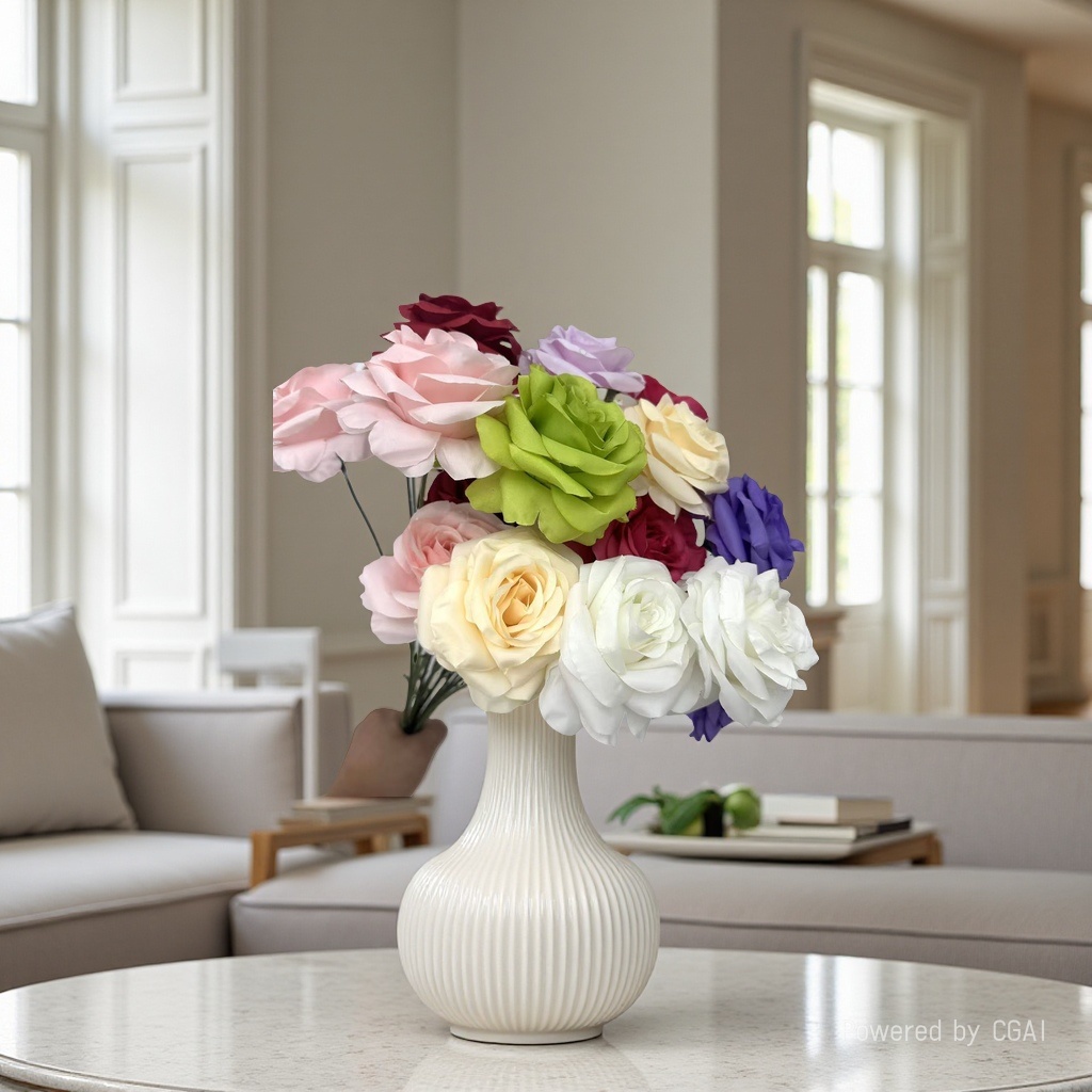 手工编织仿玫瑰花串花藤吊礼品仿真花玫瑰仿真180g