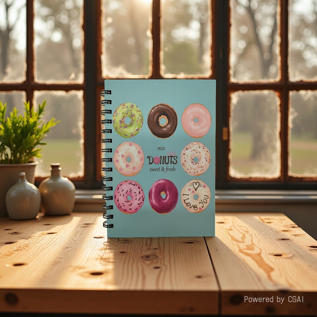 Donghu Paper Products A5 macaron-colored donut Coil Notebook, fresh and ins style student notebook, office notepad Application Scenario
