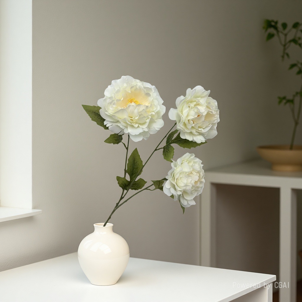 仿真花环永生花牡丹花插花送女生礼物花艺制品仿真植物仿真花