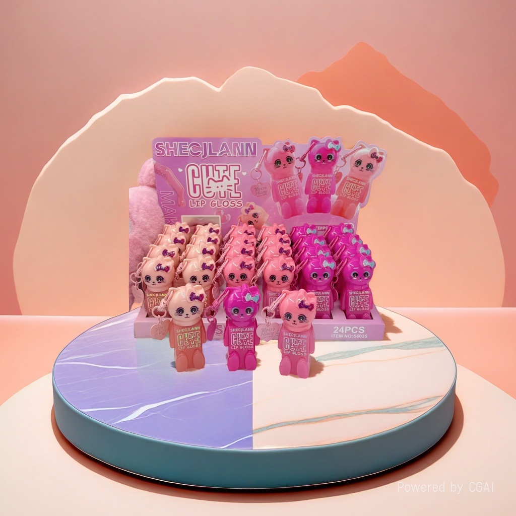 SHECJLANN's cute cat lipstick glaze, with its pink color scheme, is incredibly adorable and will burst your girlish heart! Application Scenario