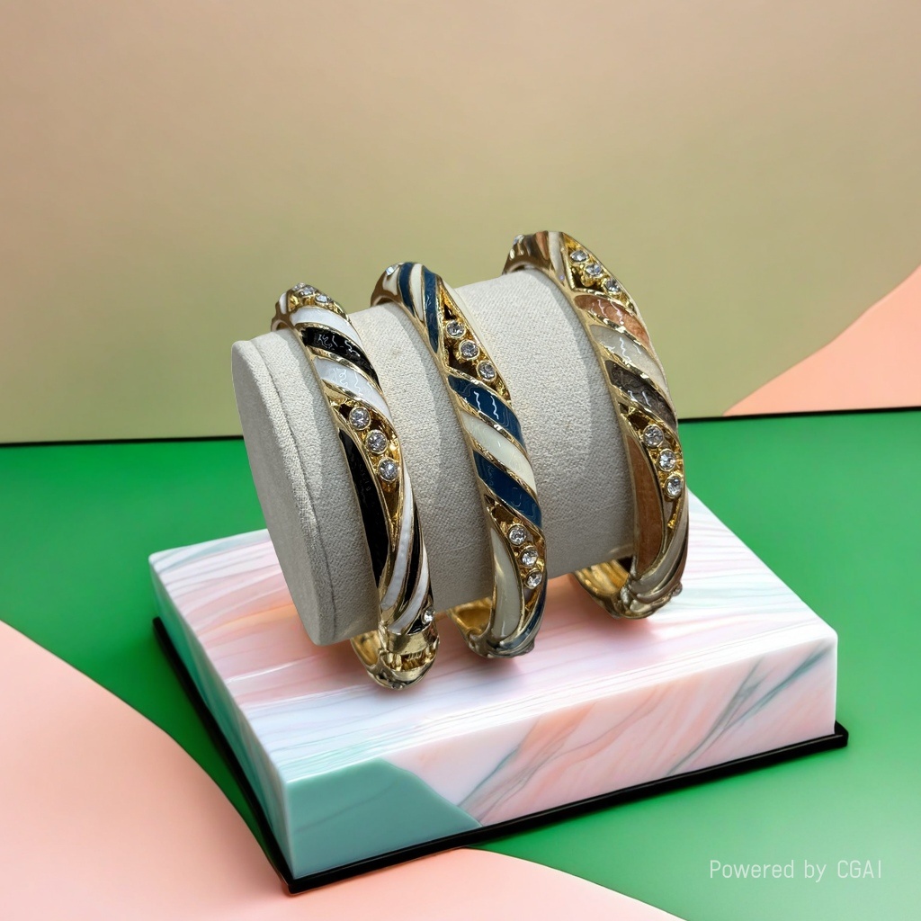 925银镯/手镯/铜微镶手环/银手镯/猫眼手镯产品图