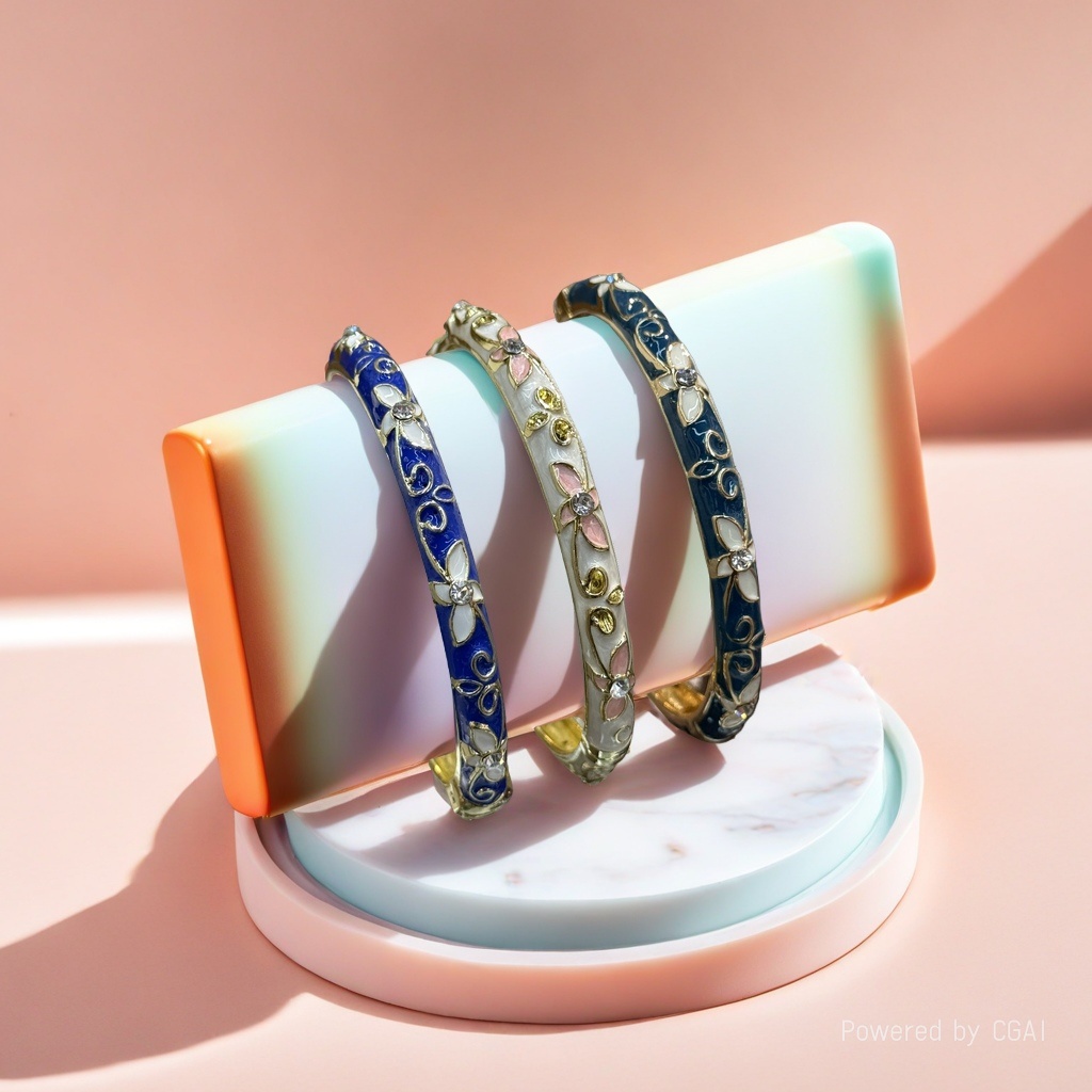 925银镯/手镯/铜微镶手环/银手镯/猫眼手镯细节图