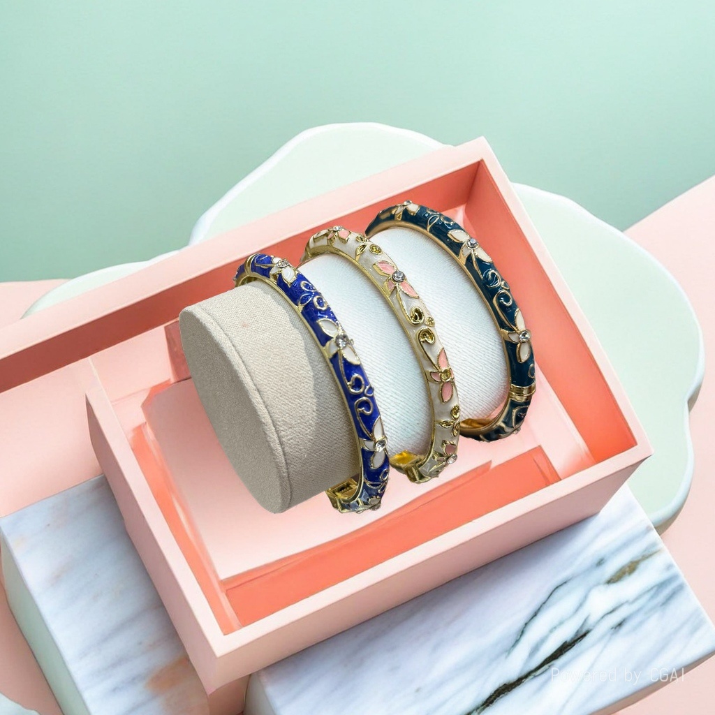 925银镯/手镯/铜微镶手环/银手镯/猫眼手镯细节图