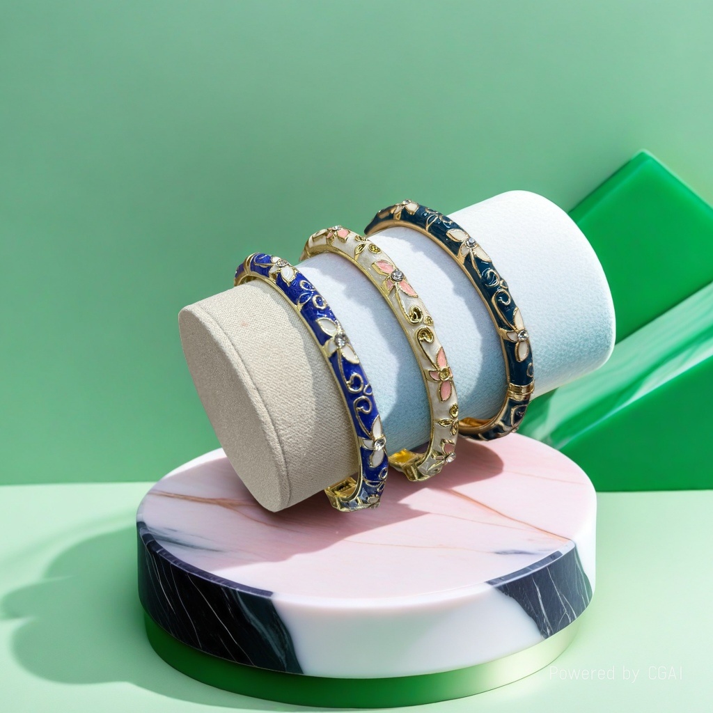 925银镯/手镯/铜微镶手环/银手镯/猫眼手镯产品图