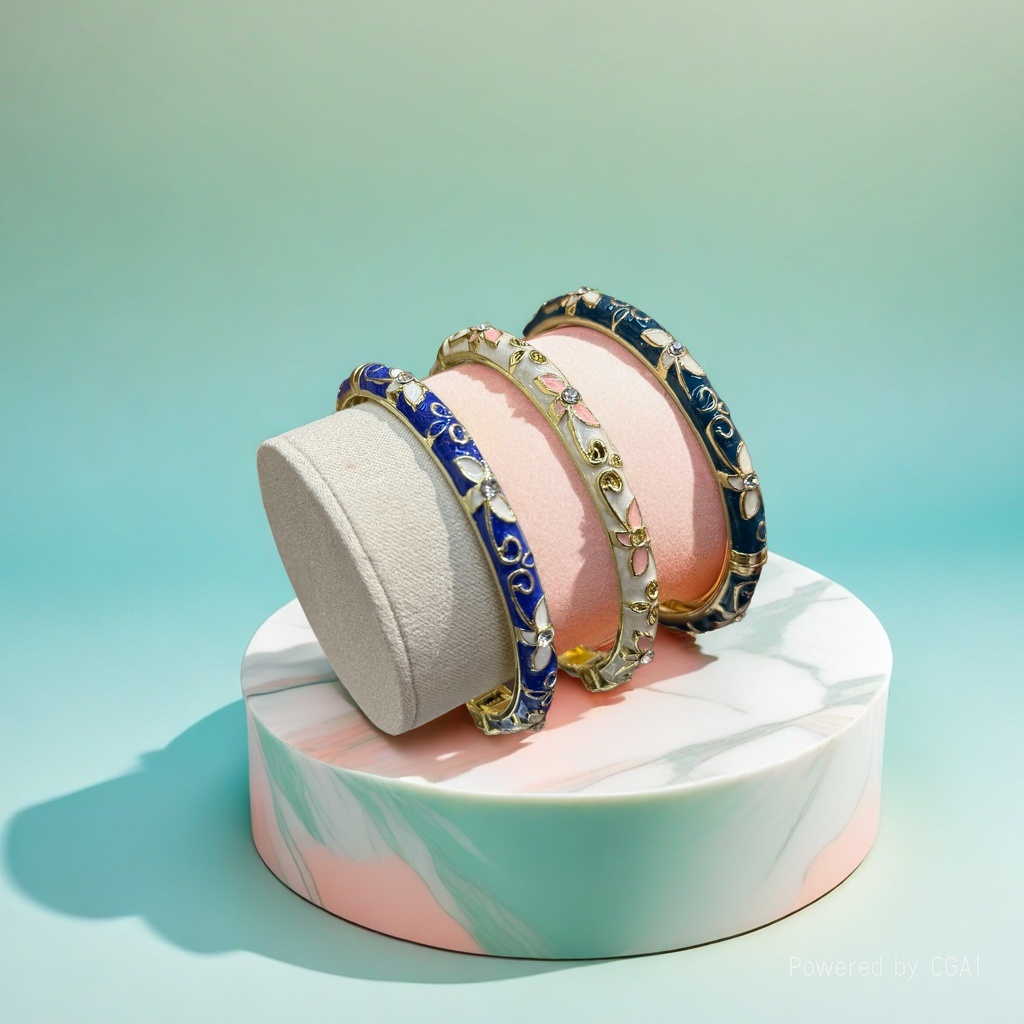 925银镯/手镯/铜微镶手环/银手镯/猫眼手镯产品图