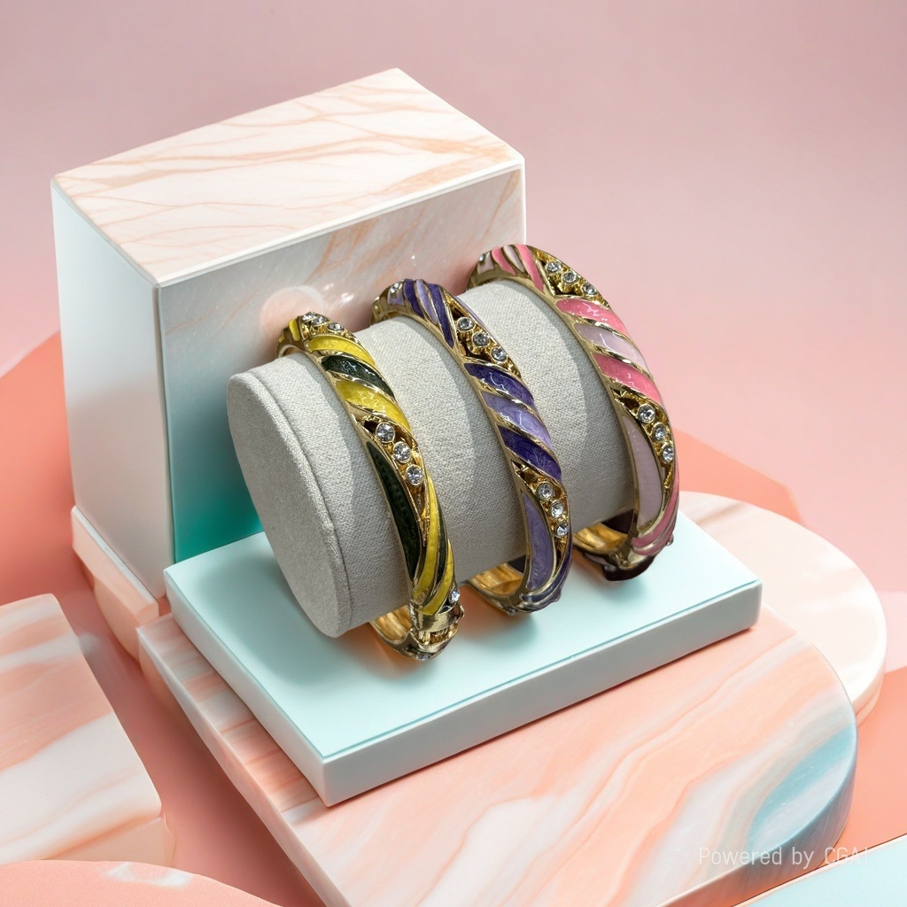 925银镯/手镯/铜微镶手环/银手镯/猫眼手镯产品图