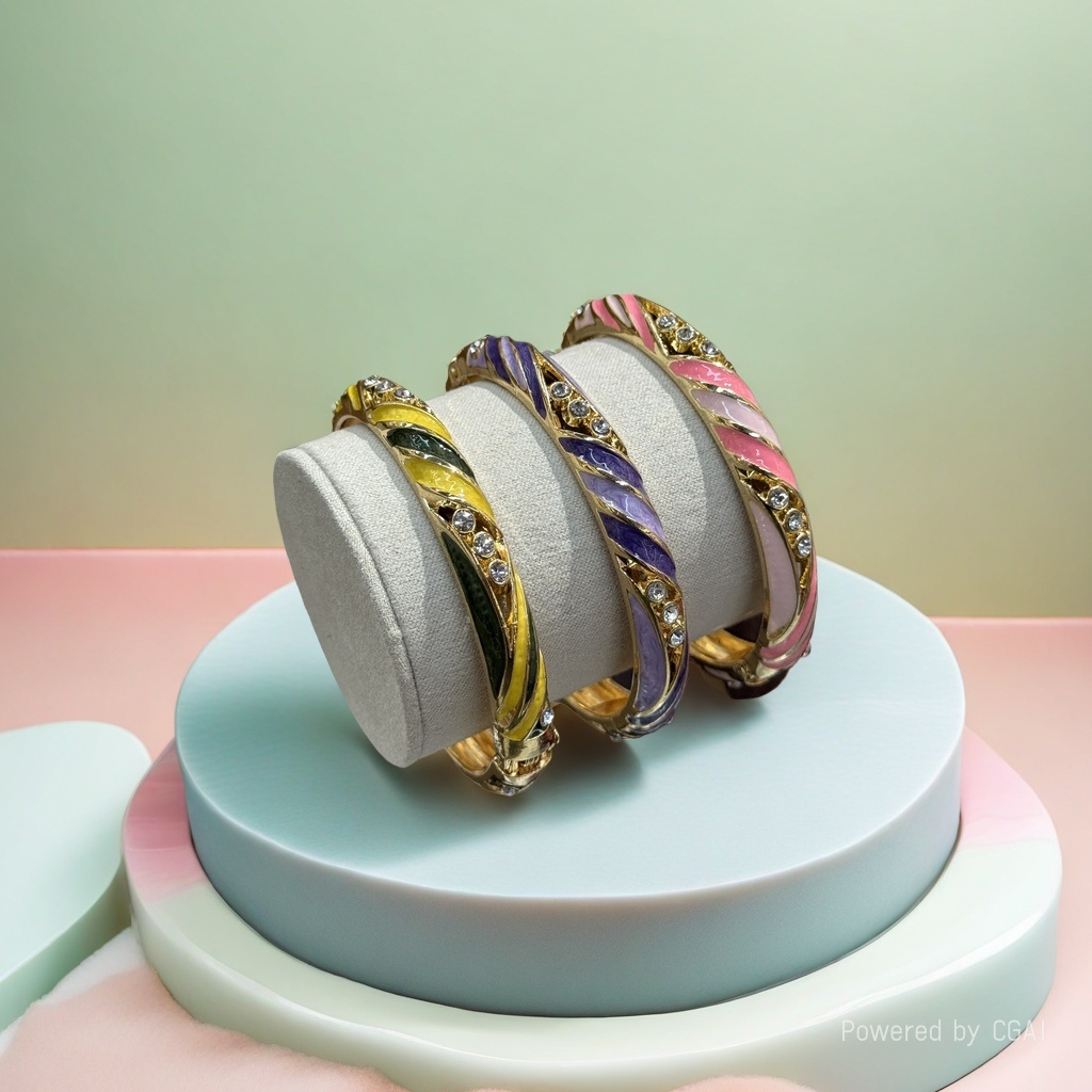 925银镯/手镯/铜微镶手环/银手镯/猫眼手镯细节图