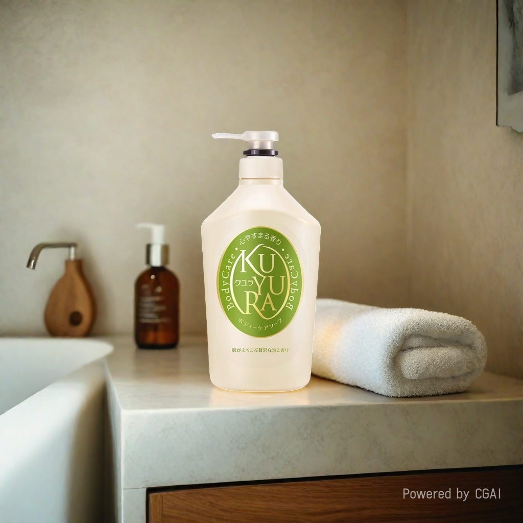 可悠然美肌沐浴露（和风茶庭）550ml 青沐浴露