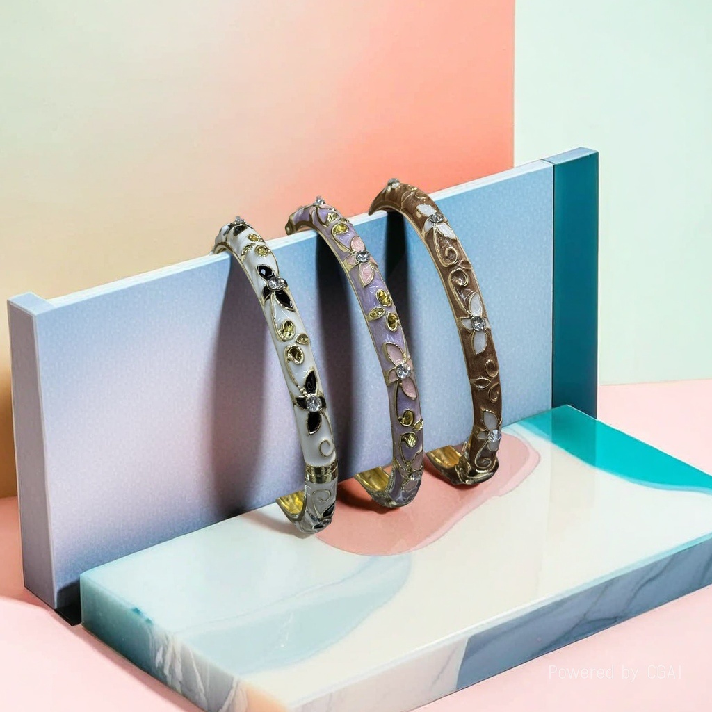 925银猫眼装饰手镯铜微镶银手镯简约设计