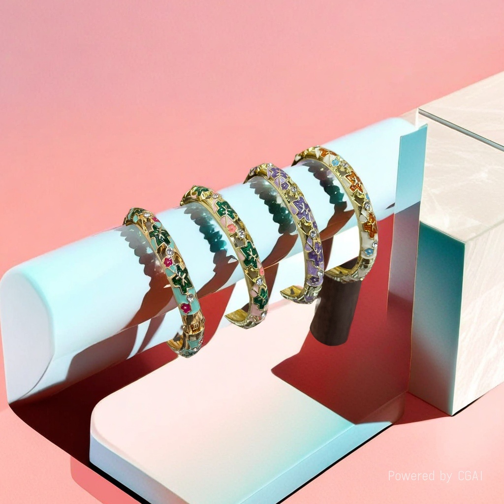 925银猫眼手镯铜微镶设计感时尚饰品