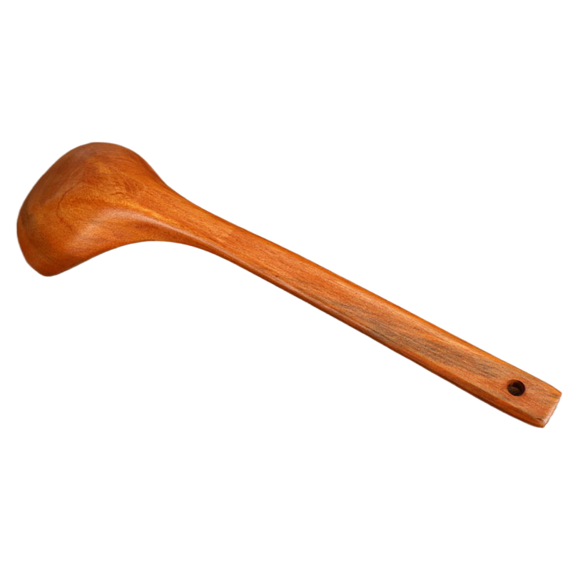 Factory direct sales of lacquerware series bamboo and wood kitchenware oil spoons, 29*8 wooden handle solid wood spoons Item Picture