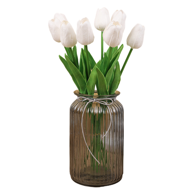 仿真花/串花藤吊/假花/金色系仿真花/多肉白底实物图