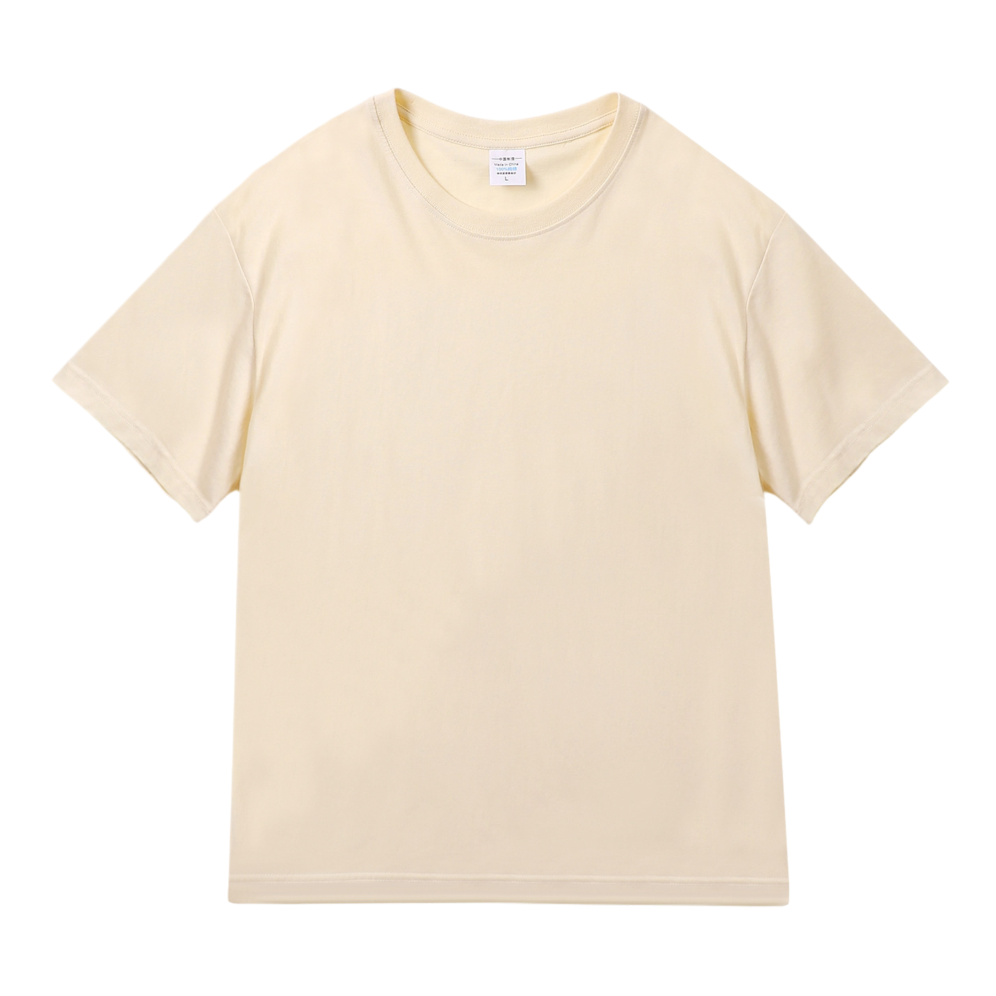 Light beige pure cotton long-sleeved women's base layer shirt and short-sleeved women's T-shirt out of stock Item Picture