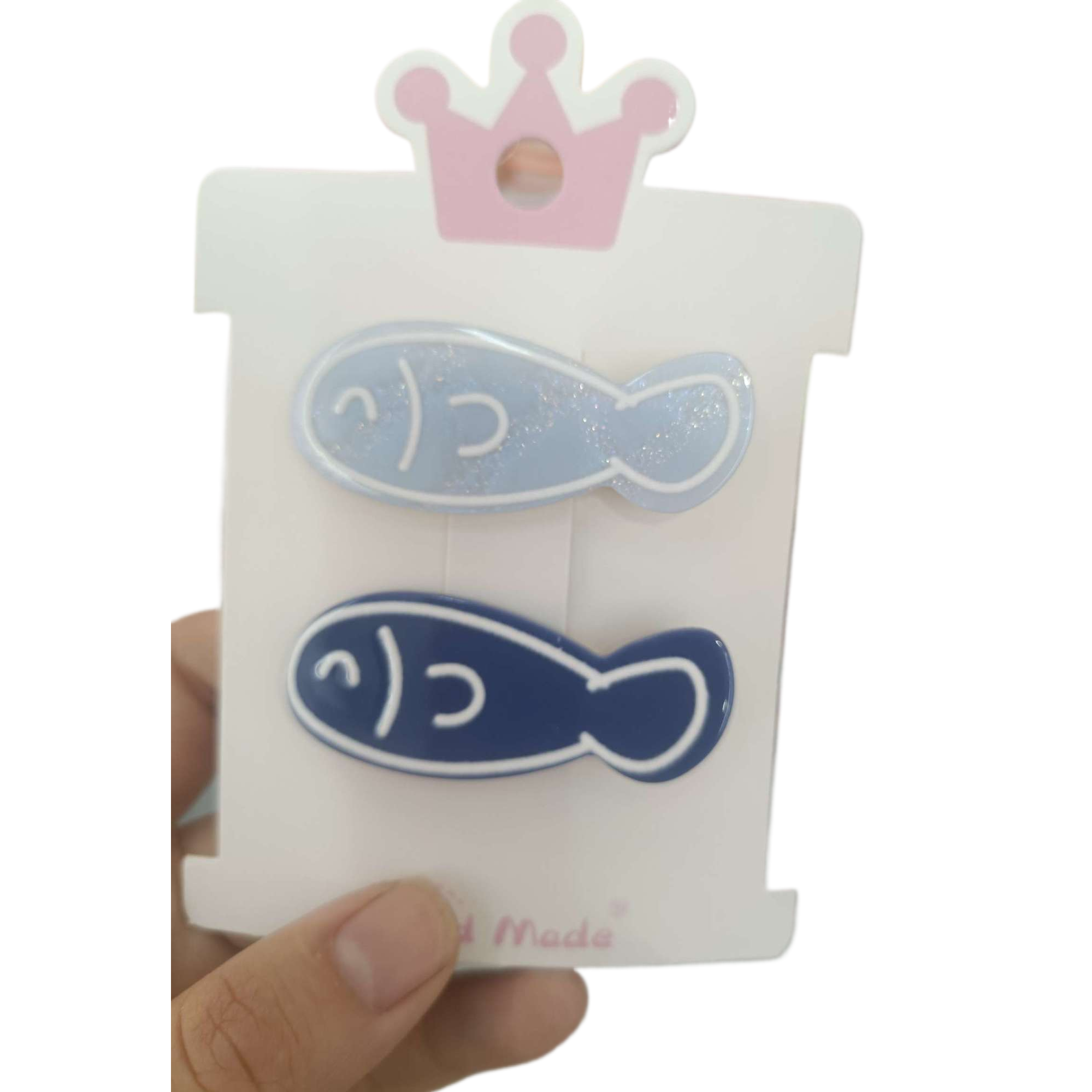 发夹/发饰/发卡/抓夹/亚克力儿童发夹白底实物图